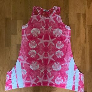 Women’s Dress Plus Size Beach Seashells Rhinestones Sleeveless India Boutique